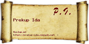 Prekup Ida névjegykártya